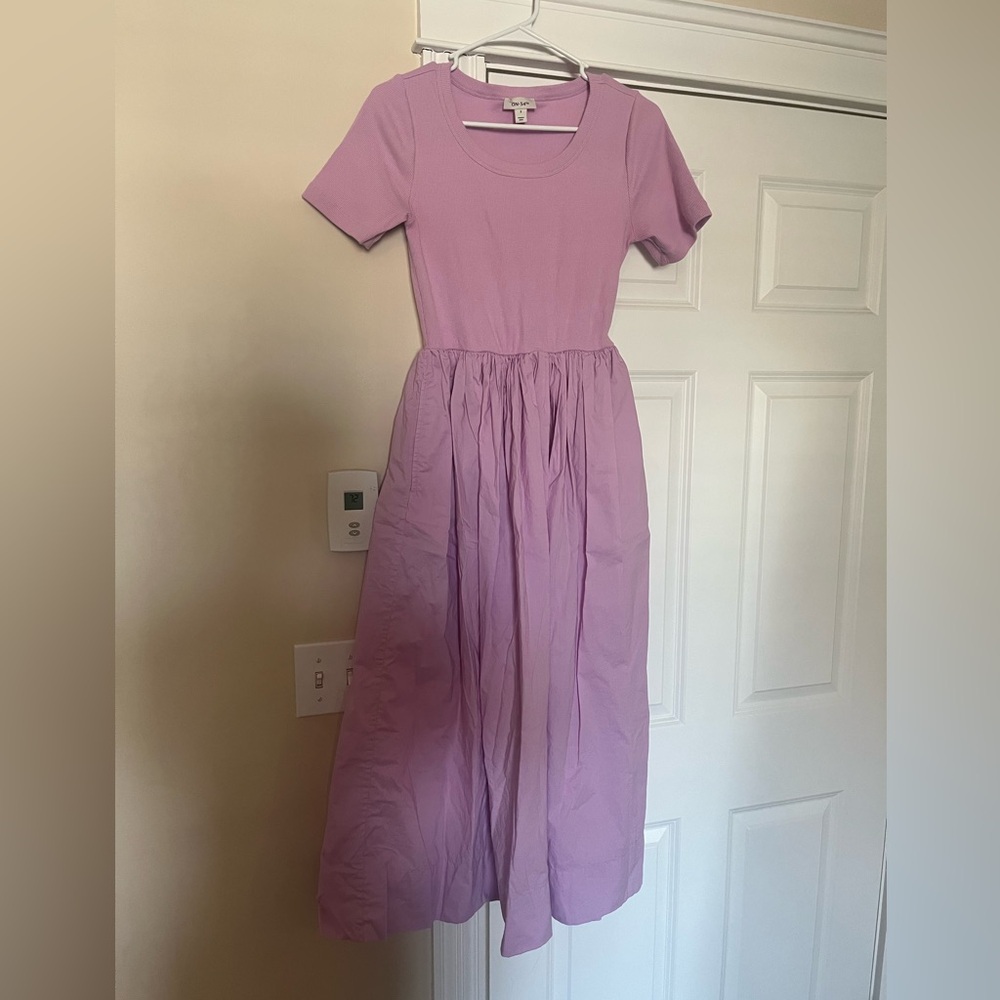 Lavender Ladies Short Sleeve Dress
